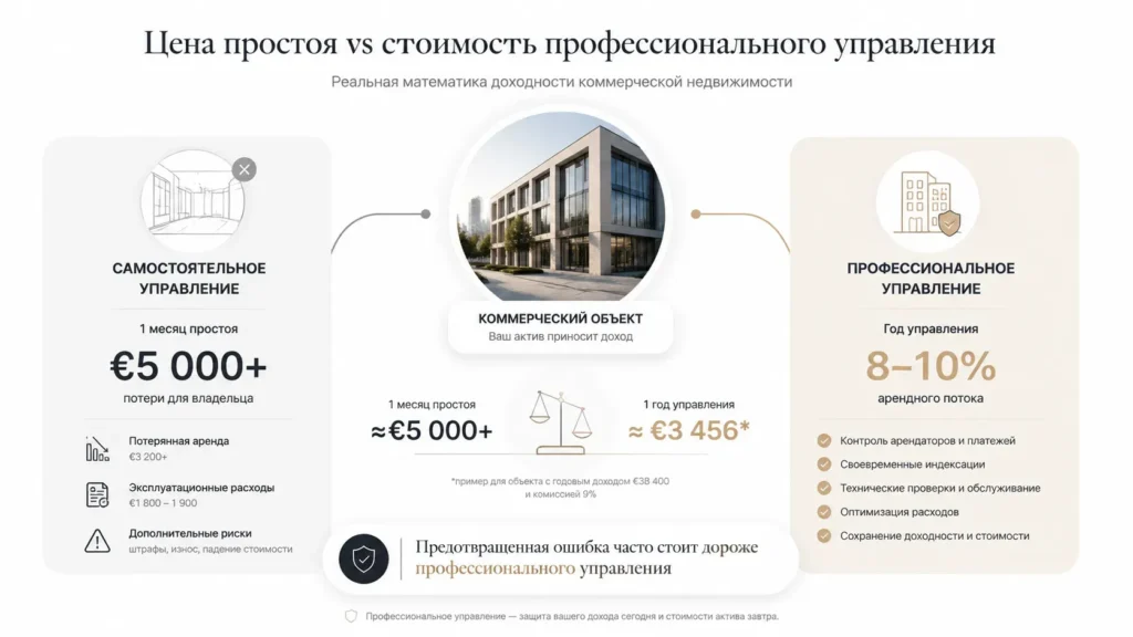 Цена простоя vs стоимость профессионального управления