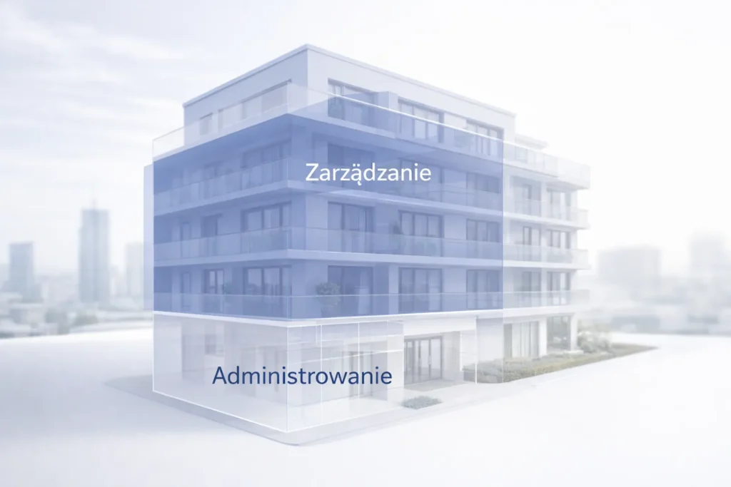 Zakres uprawnień: zarządzanie jest zawsze szersze niż administrowanie i obejmuje je jako część procesu